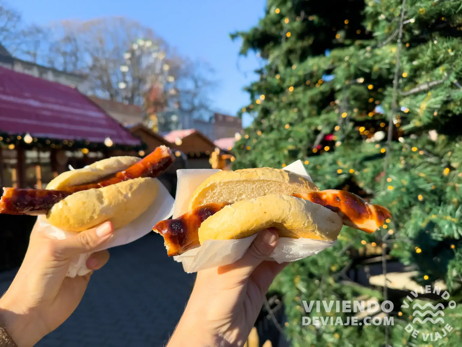 Bratwurst en los mercados navideños de Berlín