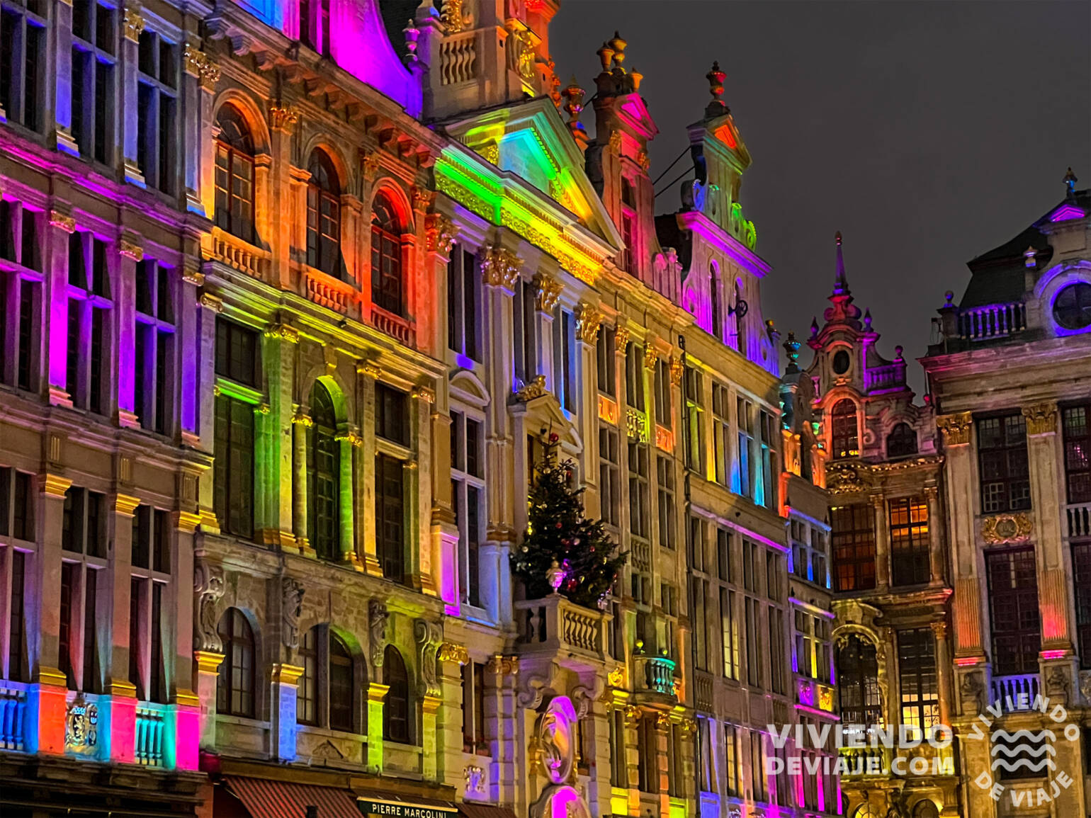 Luci della Grand Place di Bruxelles a Natale