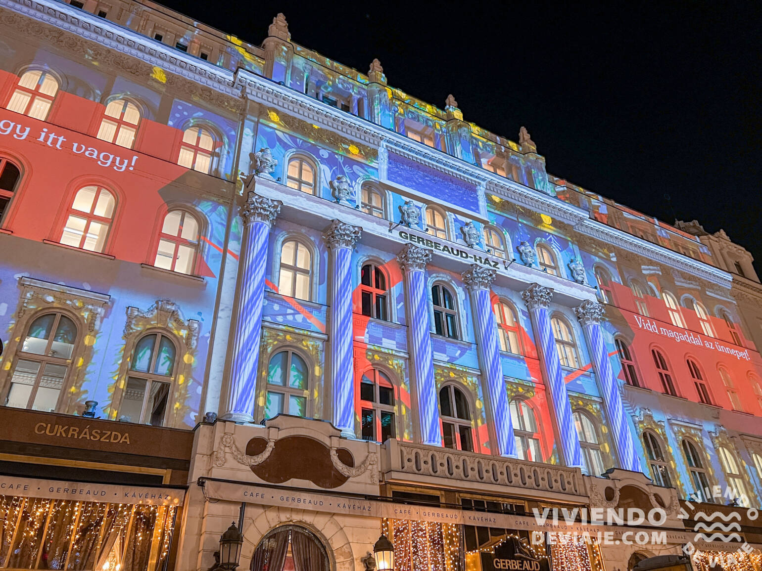 Espectáculo de luces y sonido en Café Gerbeaud