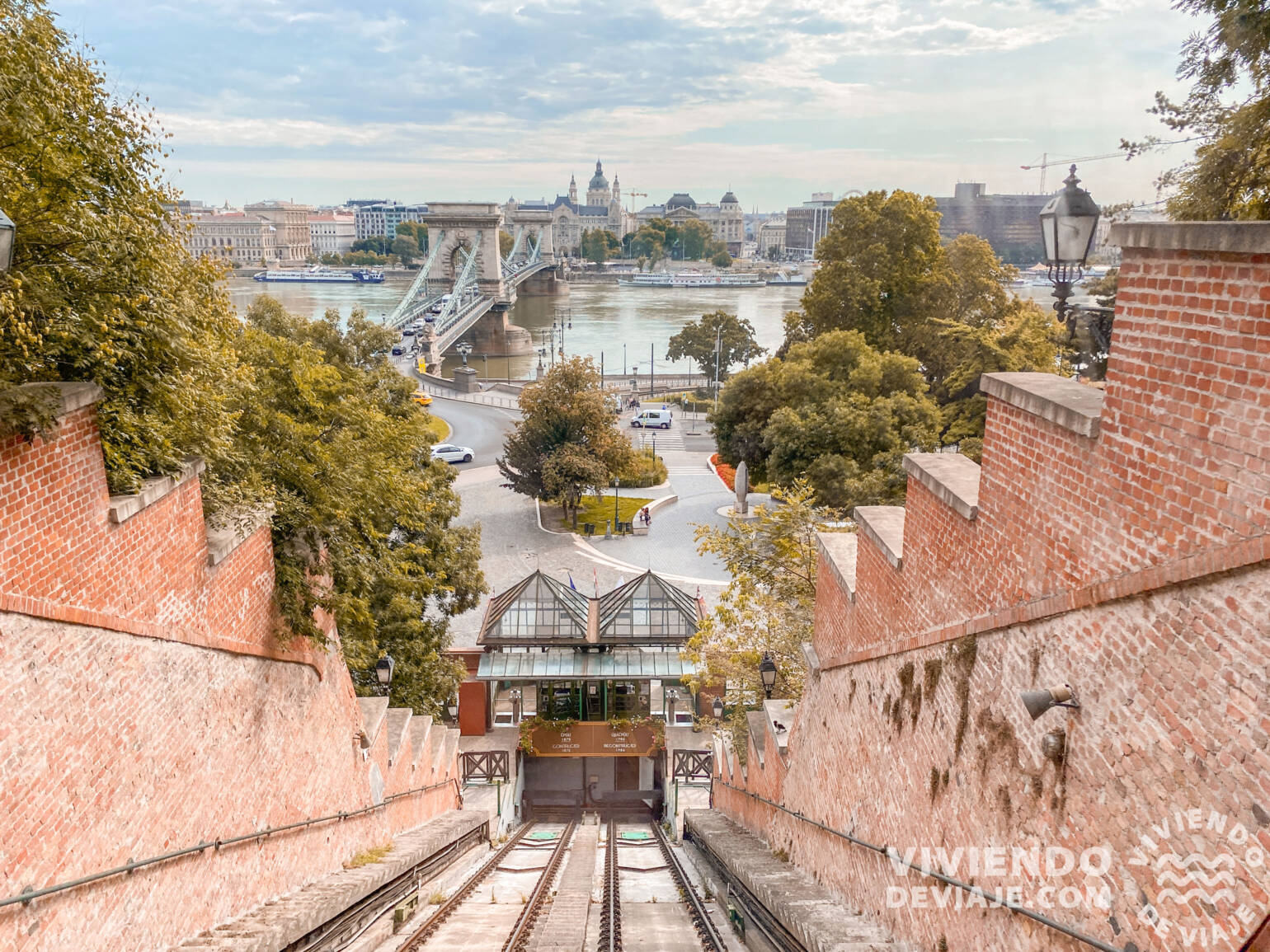 Panorámica de Budapest desde el funicular del Castillo de Buda