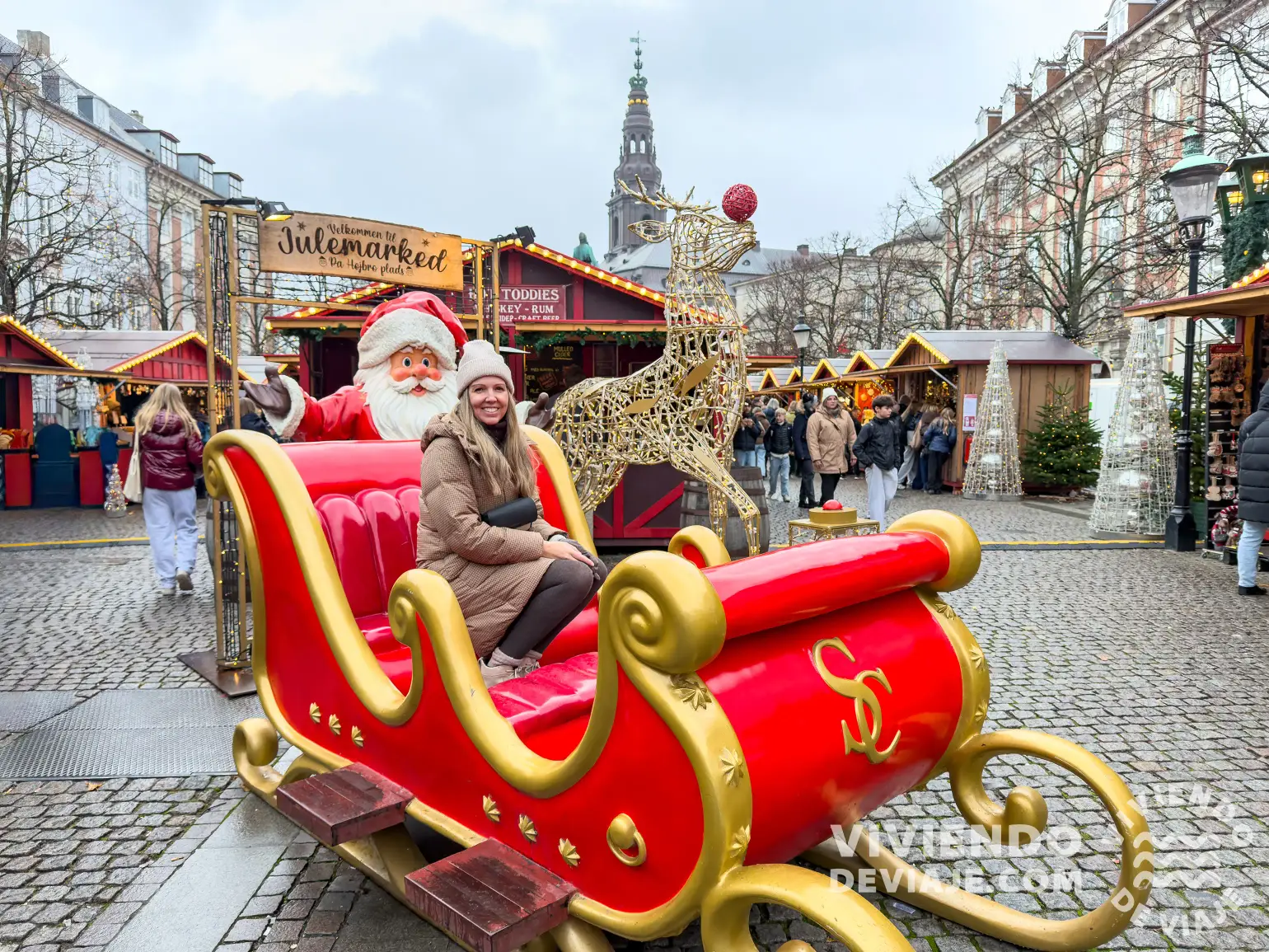 Mercadillo navideño de Höjbro Plads en Copenhague