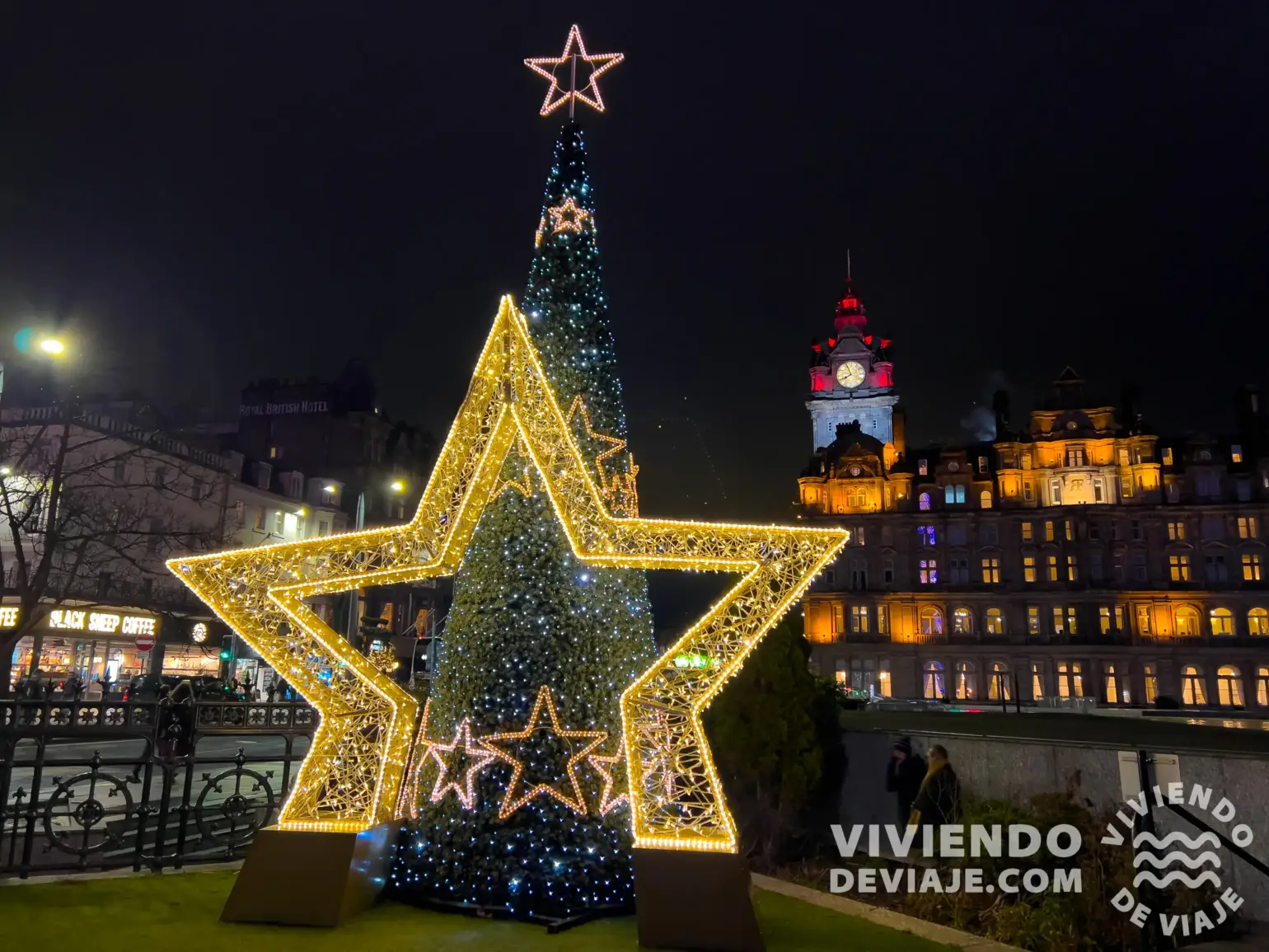 Iluminaciones navideñas en Edimburgo