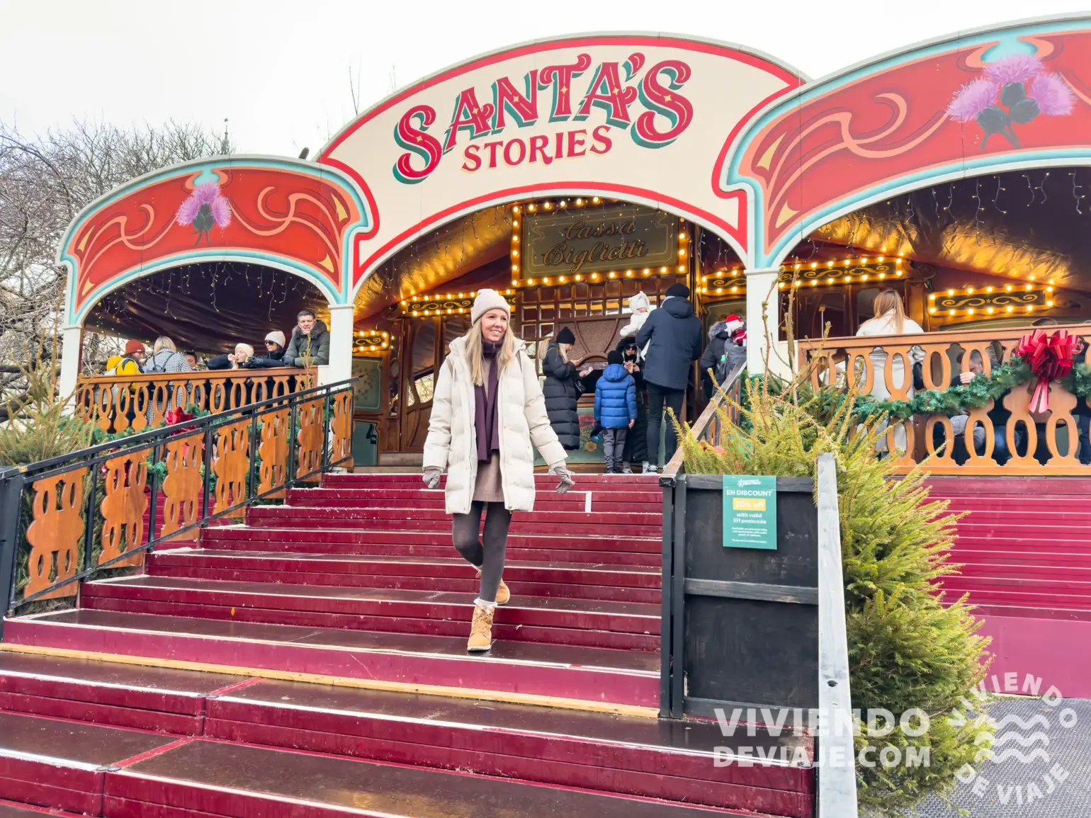 Santa's Stories en el mercado navideño de St. Andrew Square Garden