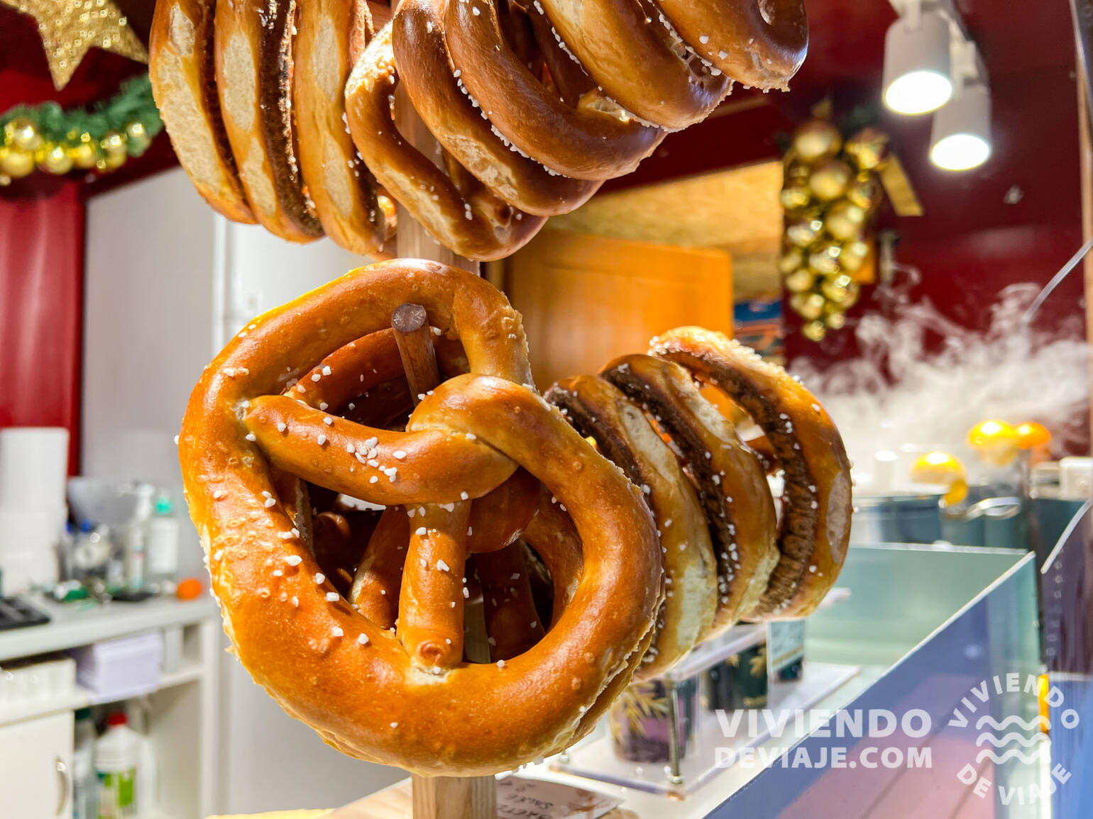 Probar los bretzels en Alsacia
