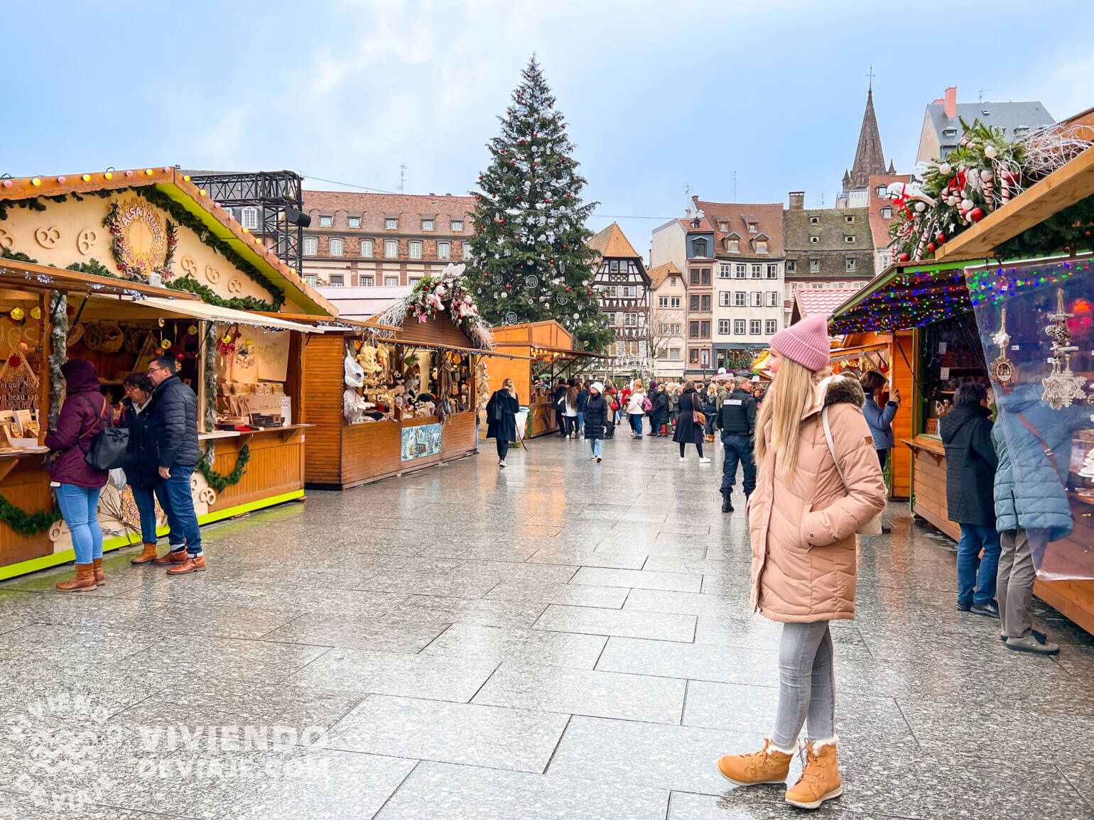 Mercado de la plaza Kléber, el más importante de Estrasburgo en Navidad