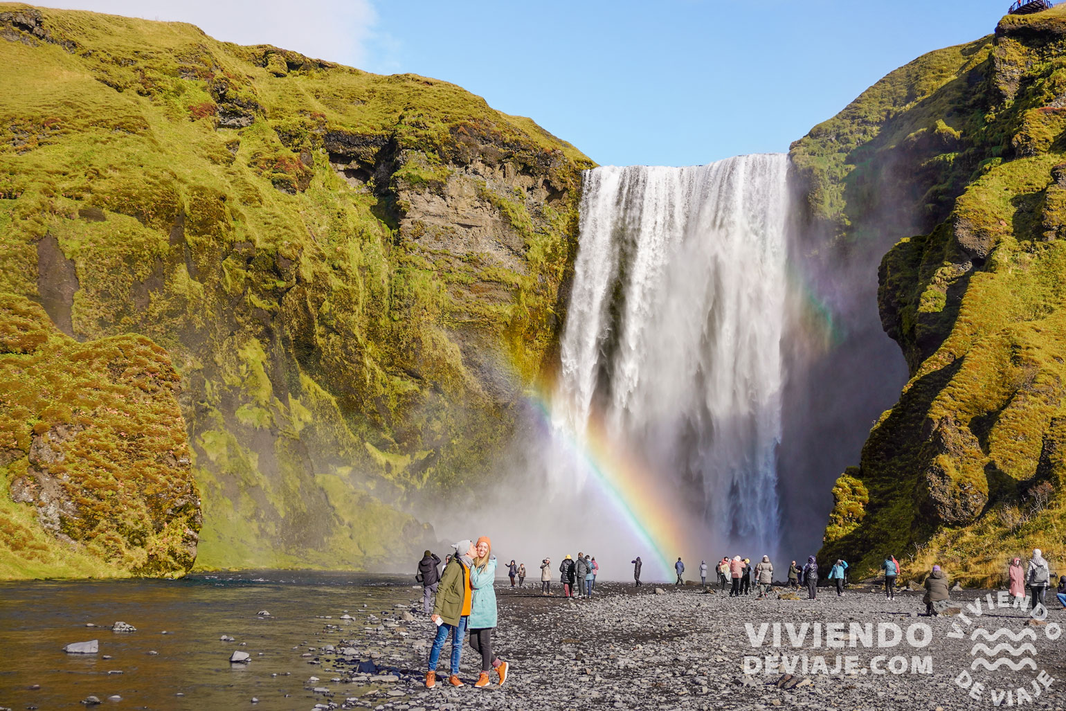 Cascada Skogafoss, Islandia (foto de nuestro segundo viaje en otoño)