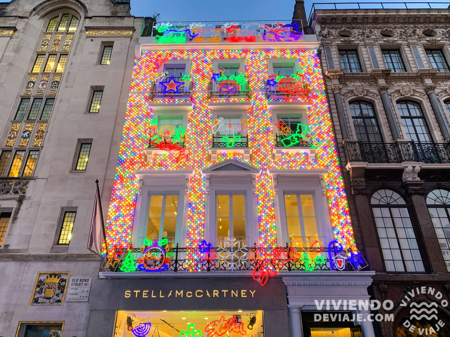 Decoraciones de Navidad en Old Bond Street, Londres