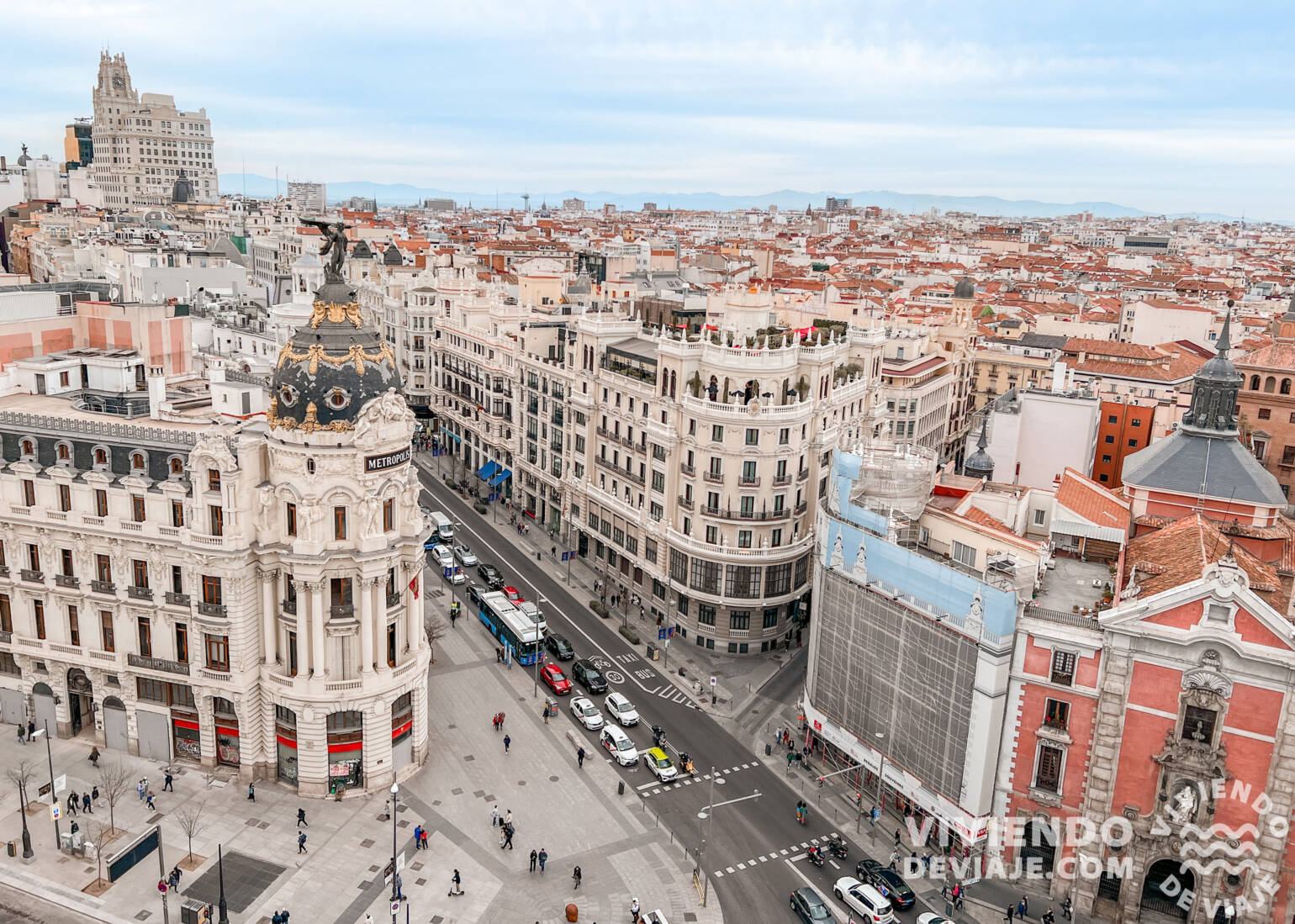 Vistas del edificio Metrópolis desde la azotea del Círculo de Bellas Artes