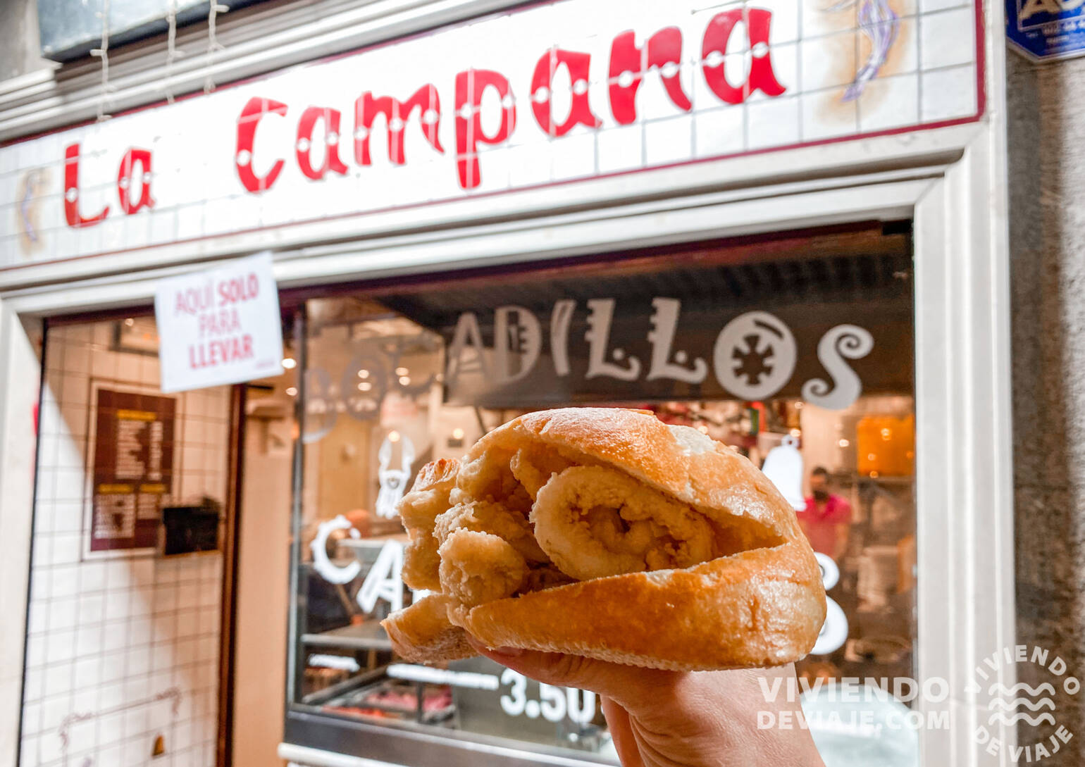 Bocata de calamares en La Campana