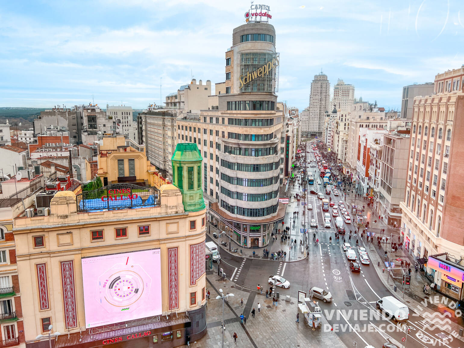 Vistas desde la cafetería de El Corte Inglés