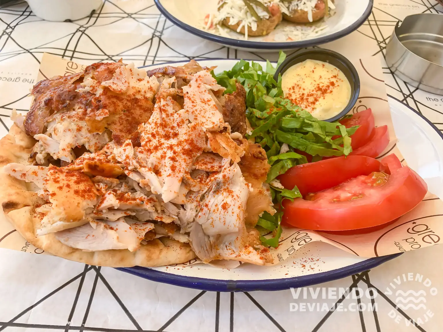 Gyros en el plato | Comida típica de Grecia