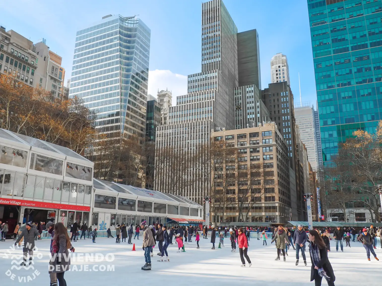 Pista de patinaje de Bryant Park | Nueva York en Navidad