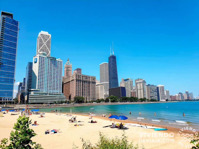 Qué visitar en Chicago, la playa del lago Michigan