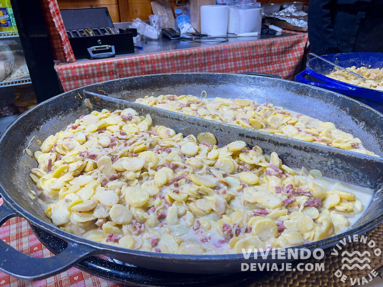 Tartiflette en los mercados de Navidad de París