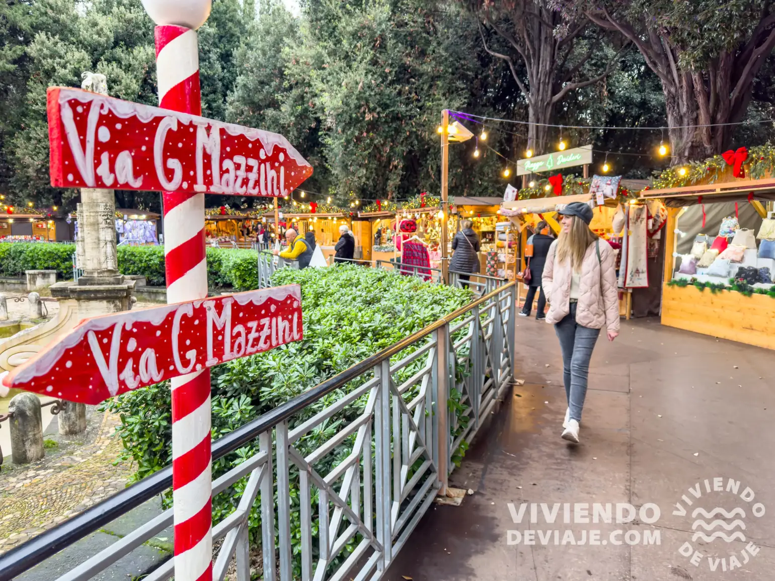 Mercado Navideño de la Piazza Giuseppe Mazzini