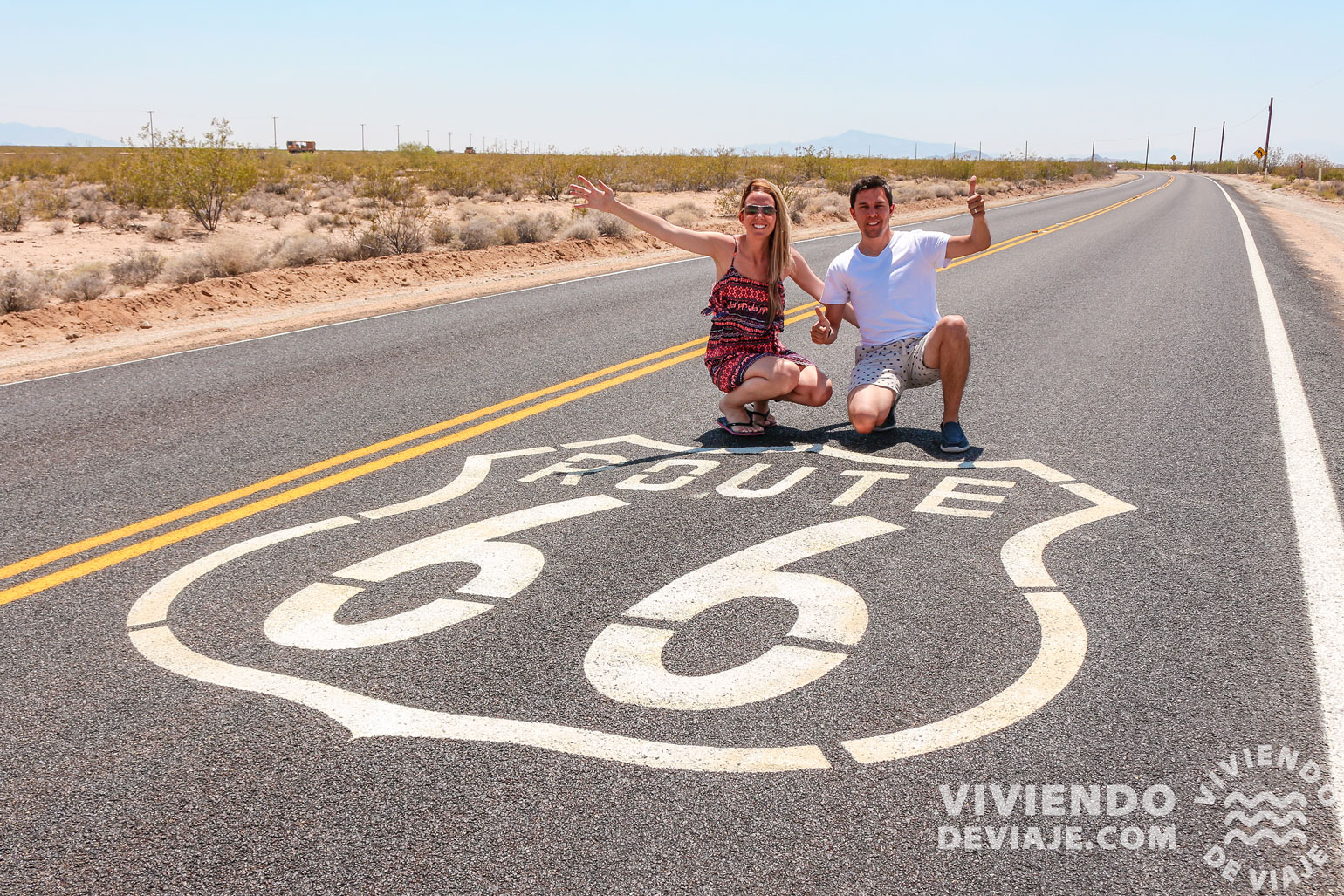 Señales de la Ruta 66 en la carretera