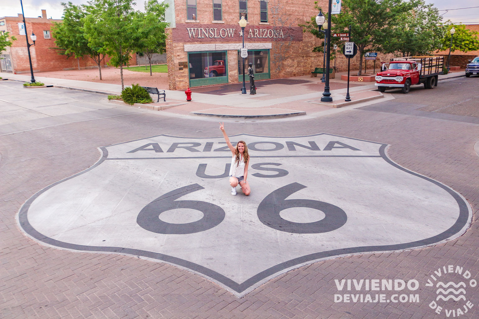 Winslow (Arizona) Señal de la Ruta 66 en Winslow