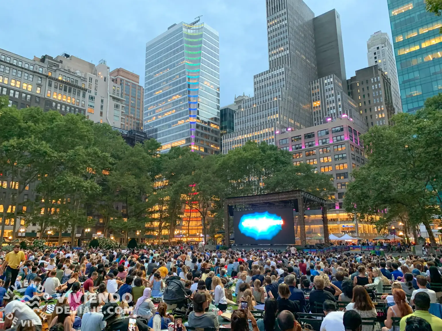 Cine al aire libre en Bryant Park