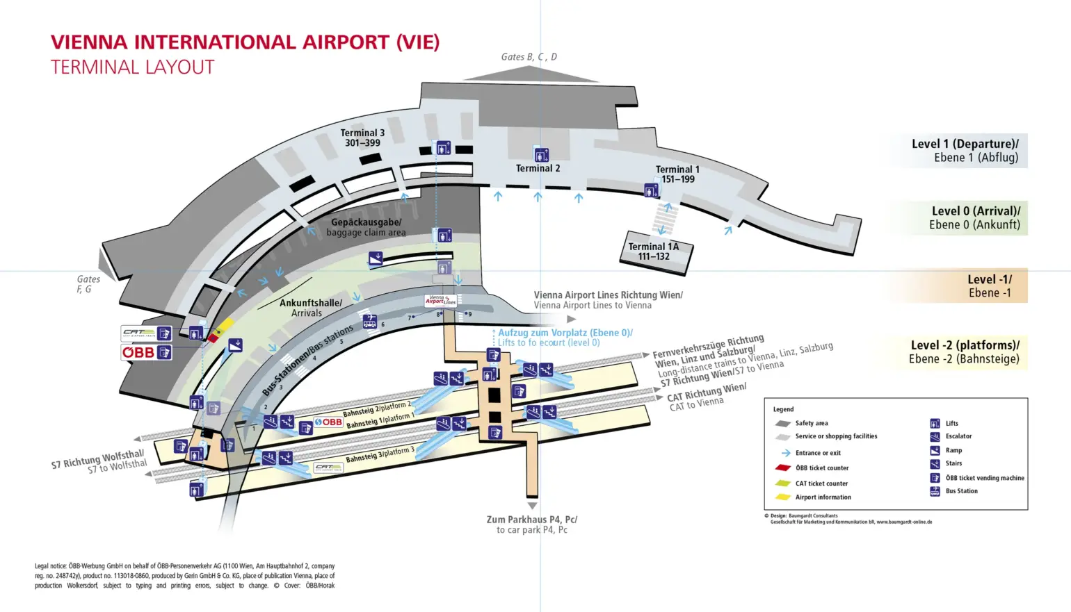 Mapa del aeropuerto de Viena